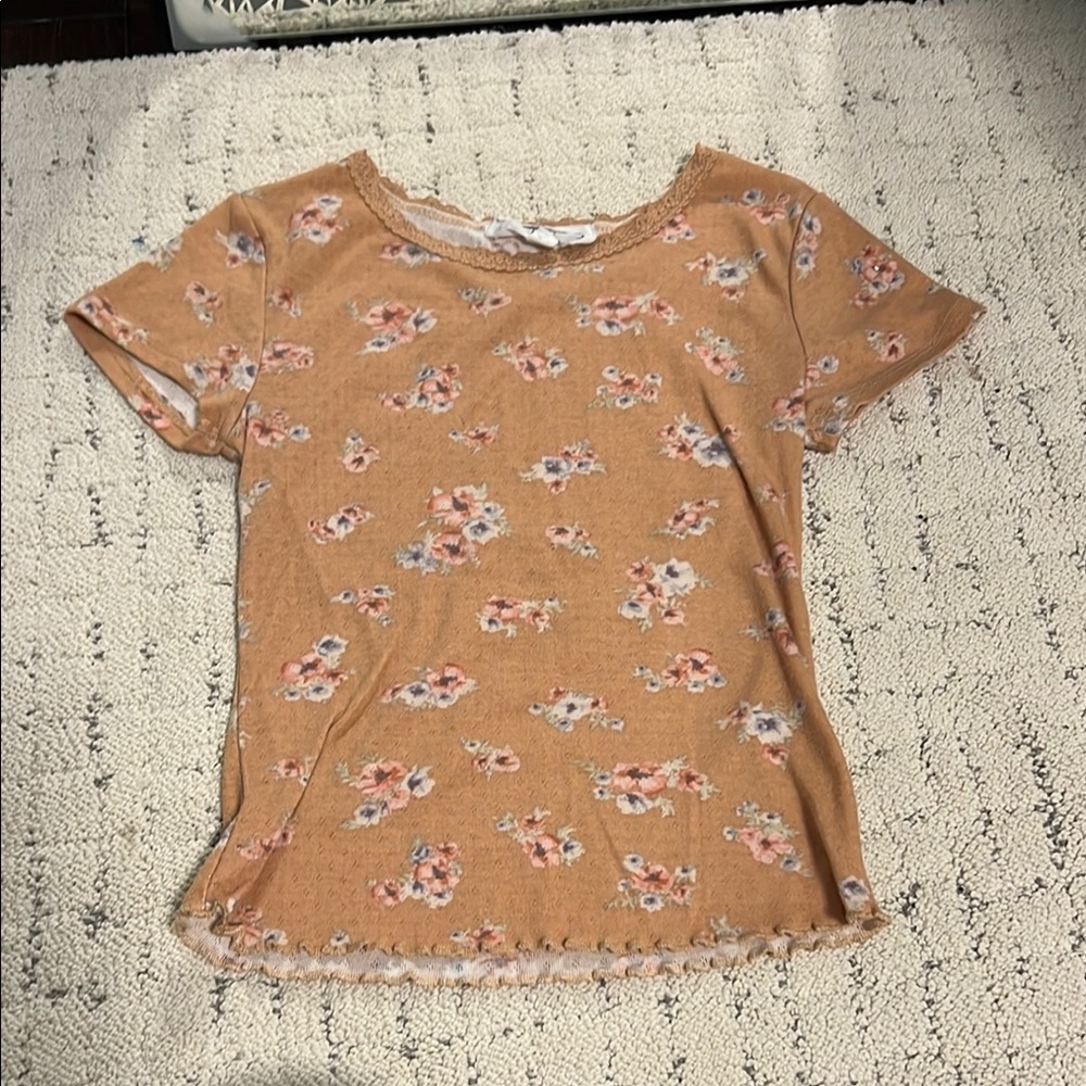 Floral Tan Women's Top
